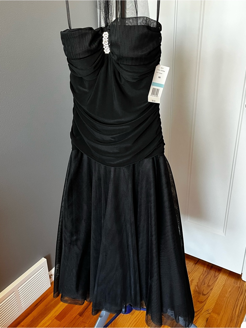 Halter Dress with Rhinestone Detail
